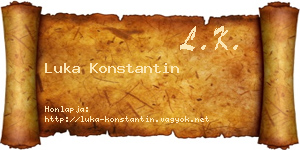 Luka Konstantin névjegykártya